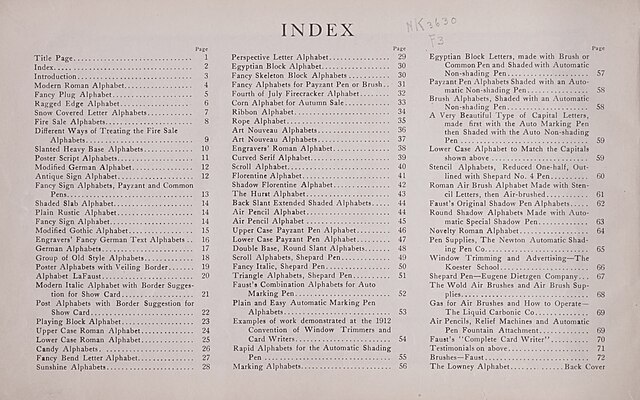 Search index is like a the index at the back of the book