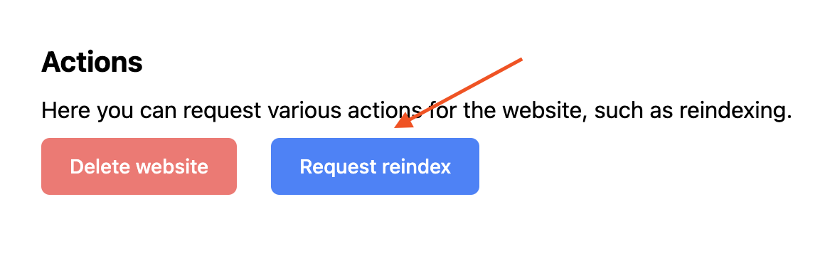 Request reindex button